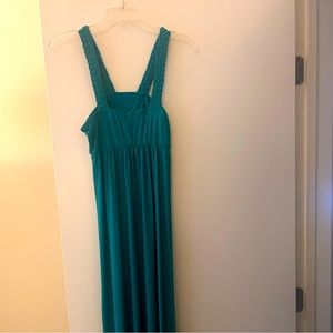 Beautiful teal maxi dress- too small for me :(